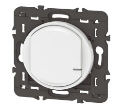 Interrupteur sans fils supplémentaire pour installation connectée Céliane  with Netatmo avec plaque Laqué Blanc